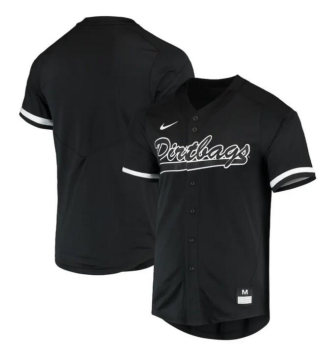 Men's Black Cal State Long Beach The Beach Stitched Baseball Jersey
